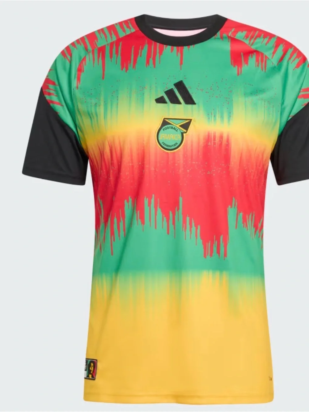 Adidas Jamaica Football X Bob Marley 2026 DNA Men’s Pre Match Jersey Sz 2XLNew